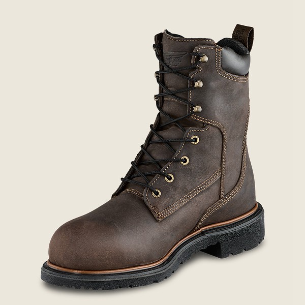 Mens Red Wing Dynaforce® - 8-inch Insulated Waterproof Soft Toe - Work Boots Dark Brown - QNF274690